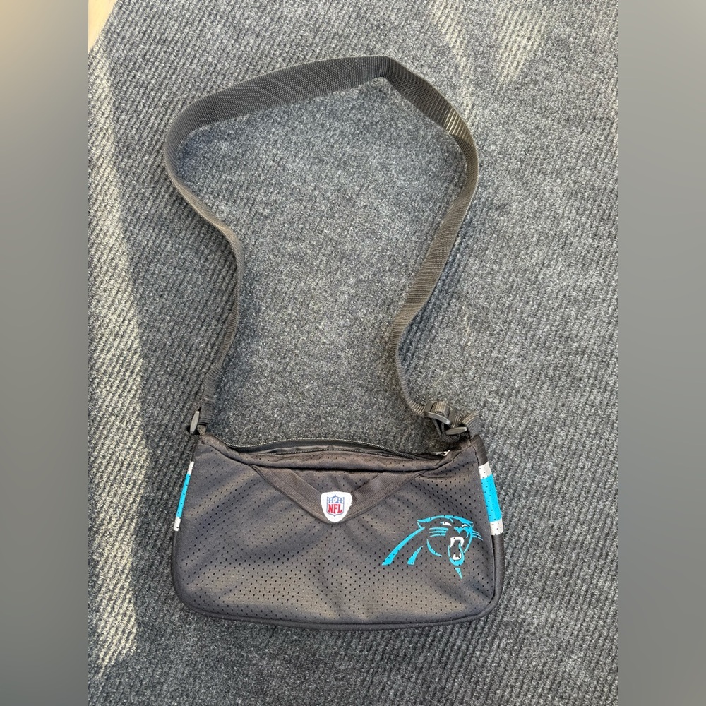 NFL Carolina Panthers Black and Blue Mini Shoulder Bag